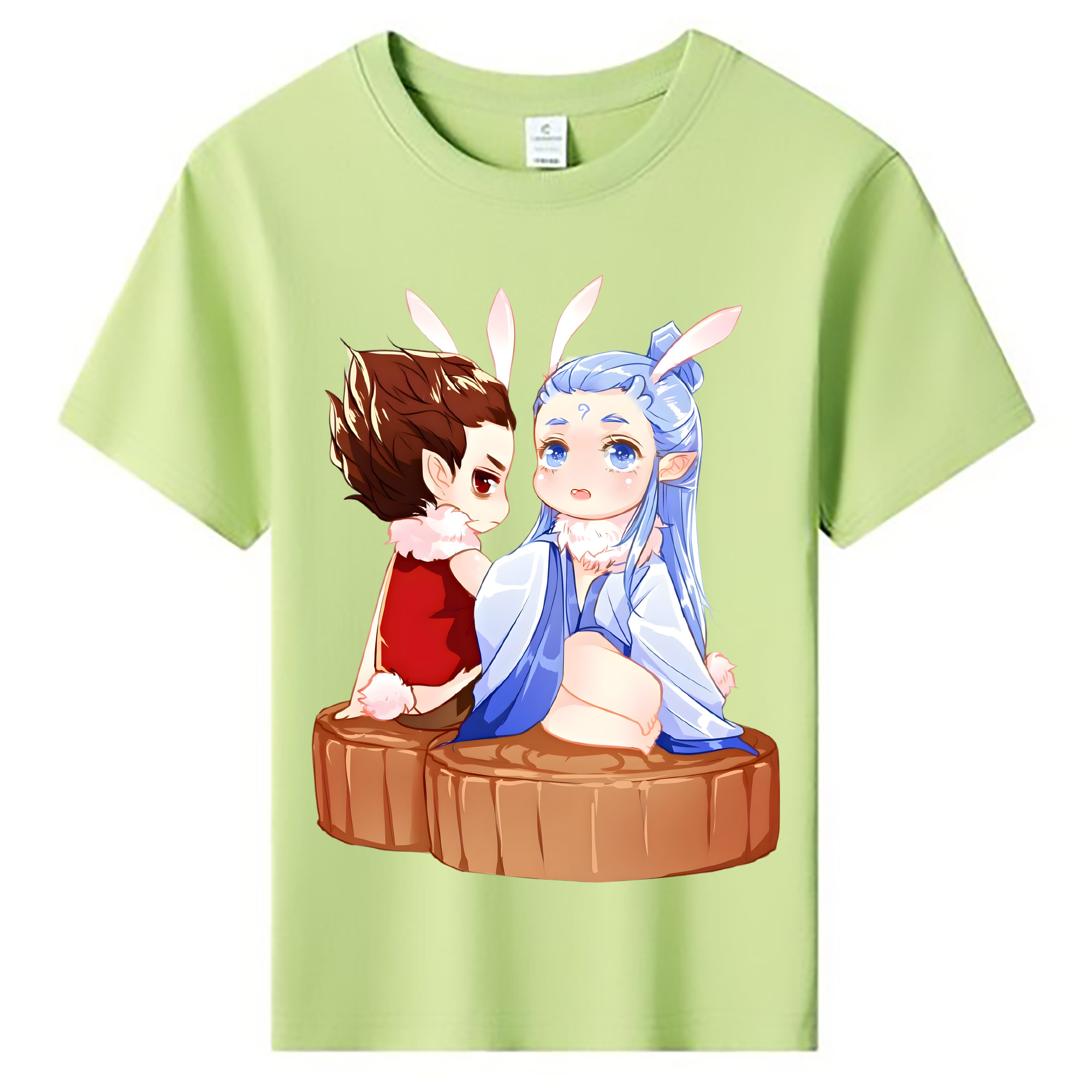 （画像用） Ne Zha 2 ナタ 魔童の大暴れ 綿100％キッズTシャツ（フロントプリント）